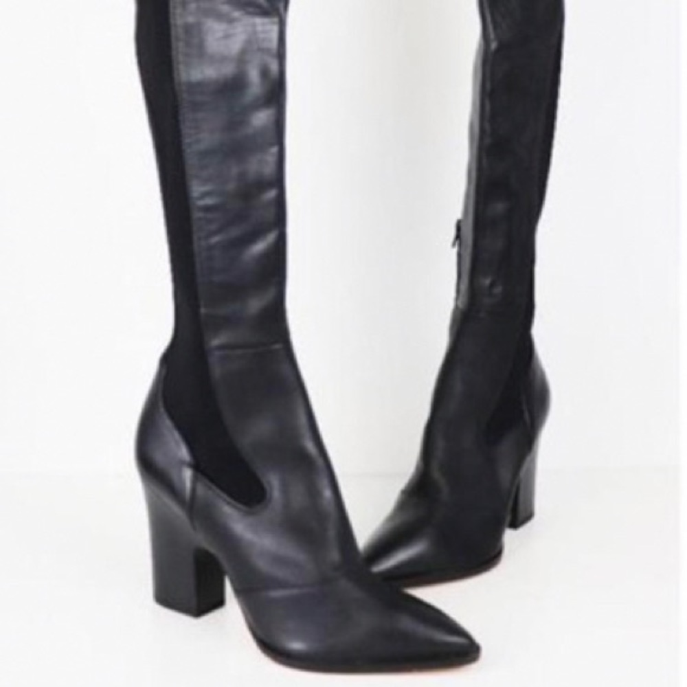 Black long boots